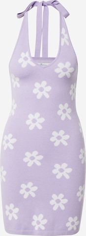 HOLLISTER Knitted dress in Purple: front