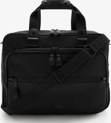 Sac d’ordinateur portable Sem Lewis en noir : devant