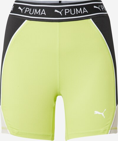 PUMA Sportshorts 'TRAIN STRONG 5' in kiwi / schwarz / weiß, Produktansicht