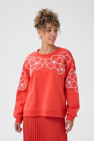 Cream Sweatshirt 'CRDaria' in Red: front