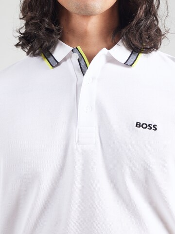 BOSS Poloshirt 'Plisy' in Weiß