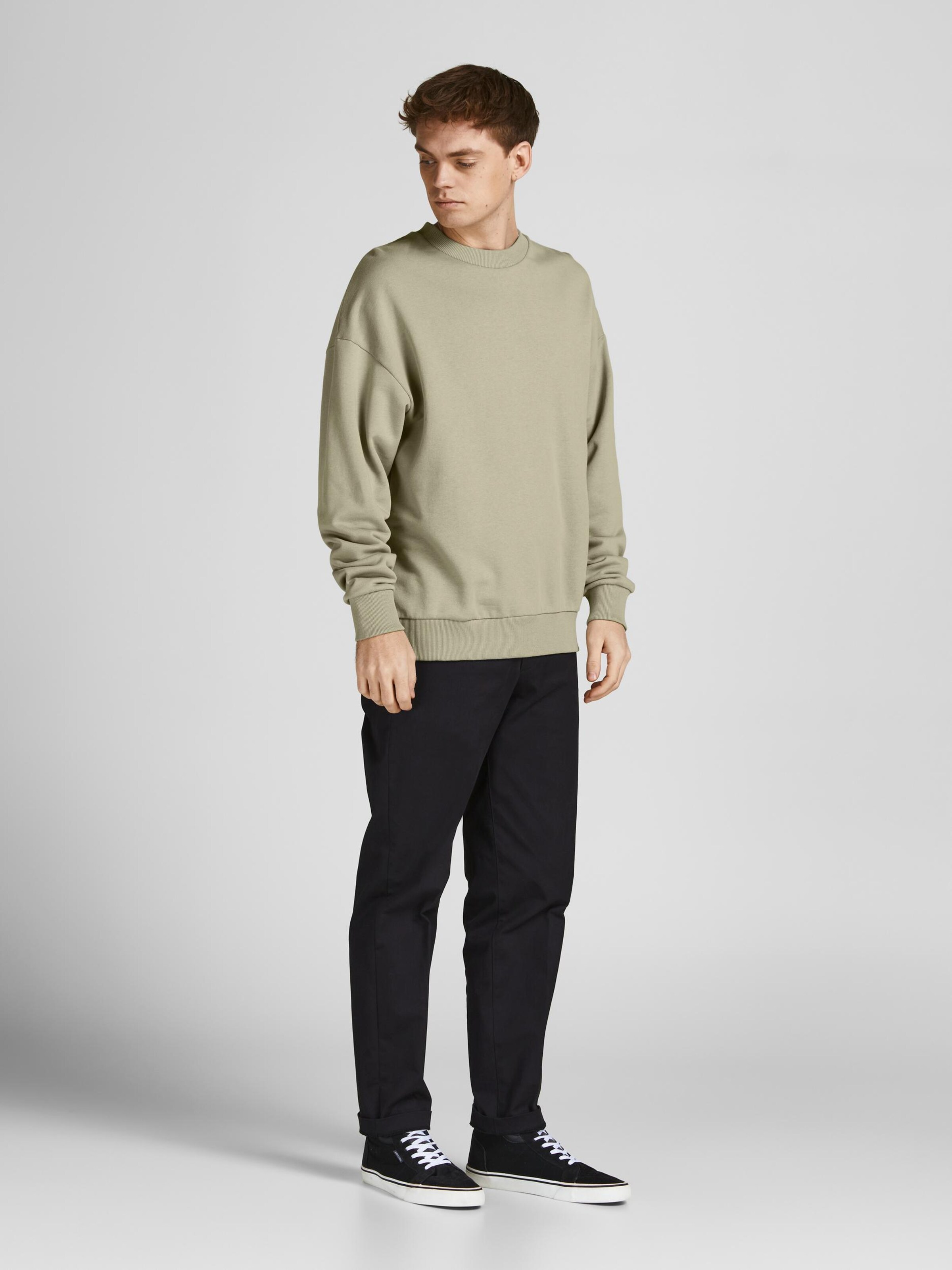 Männer Sweat JACK & JONES Sweatshirt 'KAM' in Pastellgrün - ZS66832 Männer Sweat JACK & JONES Sweatshirt 'KAM' in Pastellgrün - ZS66832