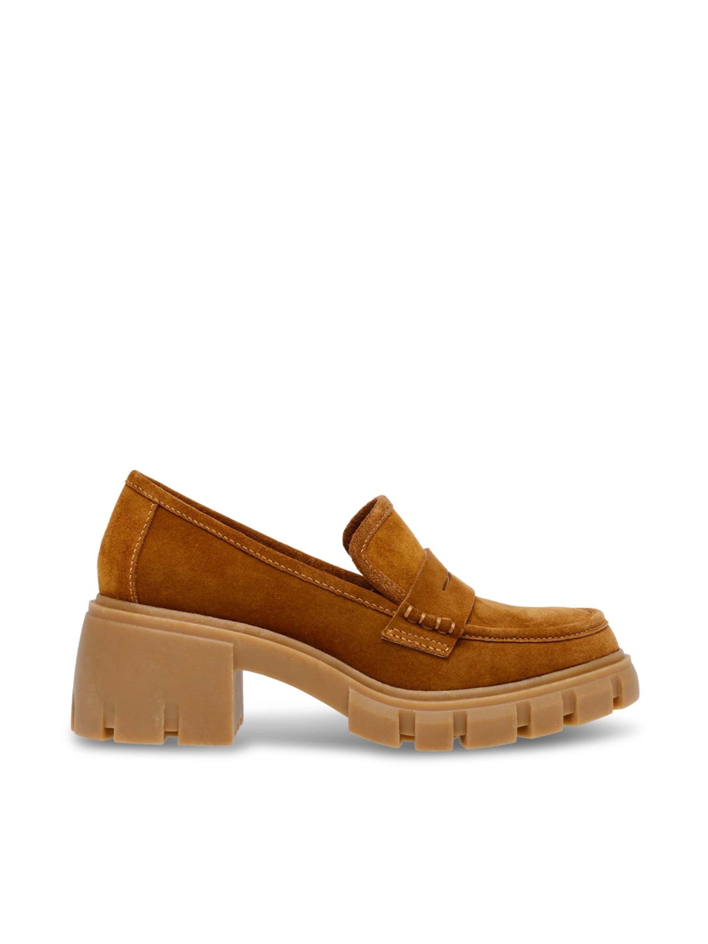 STEVE MADDEN Mokassin 'Womens Humphrey Cognac Sue Loafer Shoes' i 40 i brun, Produktvisning