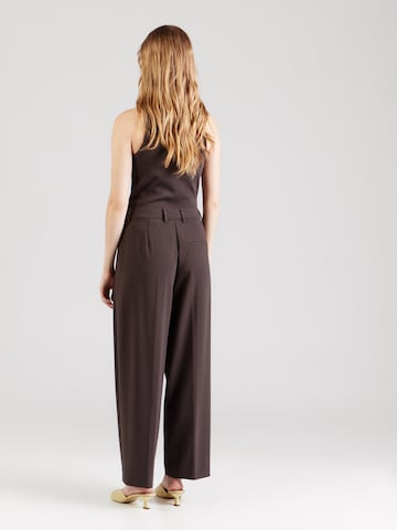 COMMA Wide leg Παντελόνι πλισέ σε καφέ