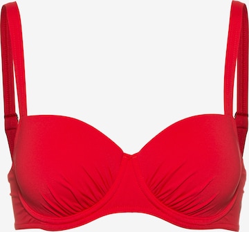 SUNFLAIR Bikini Top in Red: front