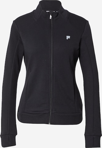 FILA Athletic Zip-Up Hoodie 'ROSETO' in Black: front