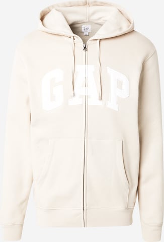 GAP - Sudadera con cremallera 'HERITAGE' en beige: frente