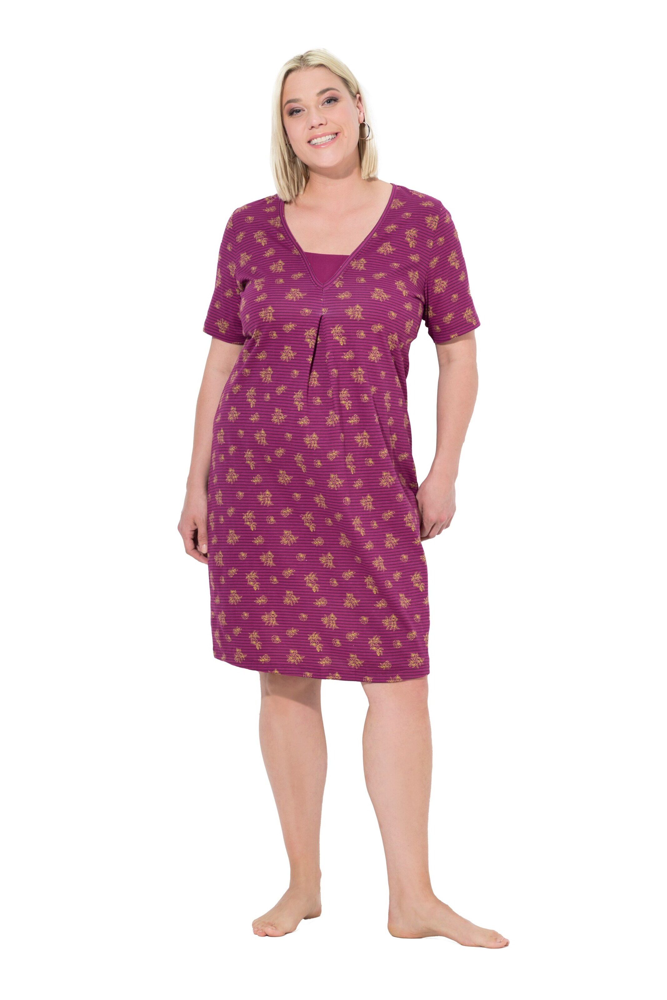 Ulla Popken Nightgown in Purple: front