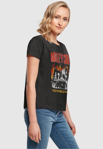Merchcode Shirt 'Motley Crue - Vintage World Tour Flames' in Black