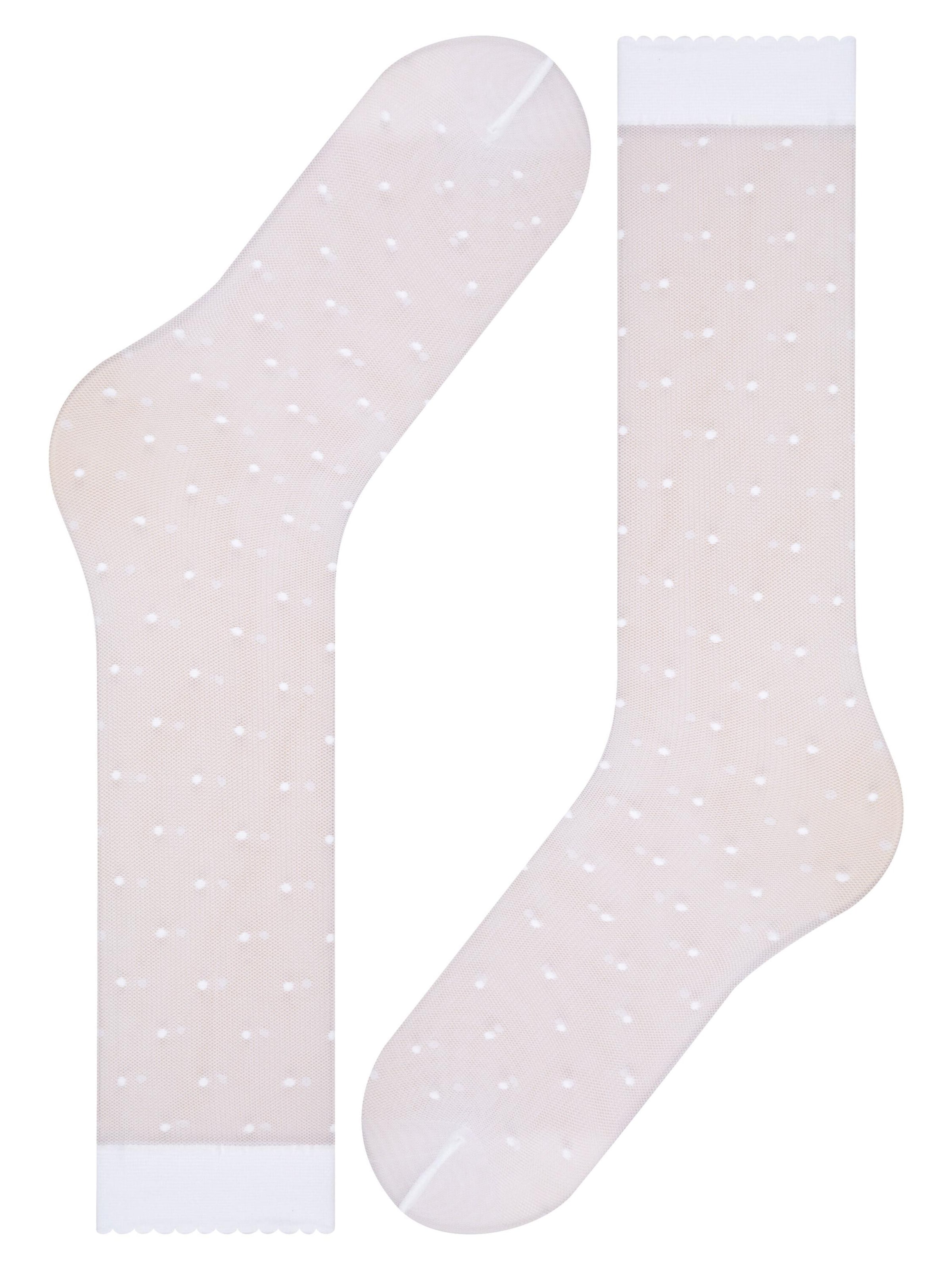 FALKE Over the Knee Socks 'Dot' in White
