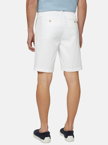 Boggi Milano Regular Pleat-front trousers in White