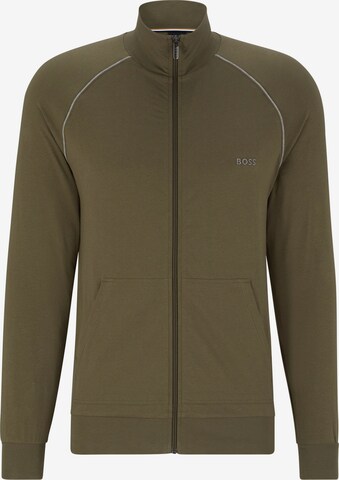 BOSS Zip-Up Hoodie in Green: front