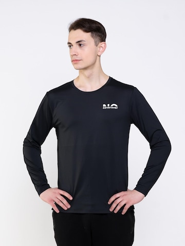 neverover - Camiseta funcional en negro: frente