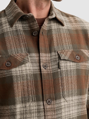 Regular fit Camicia 'Overshirt with check pattern and chest pockets' di PME Legend in marrone