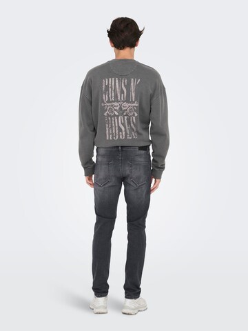 Coupe slim Jean 'LOOM' Only & Sons en gris