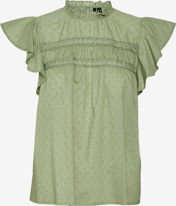 VERO MODA Blouse 'TRINE' in Groen: voorkant