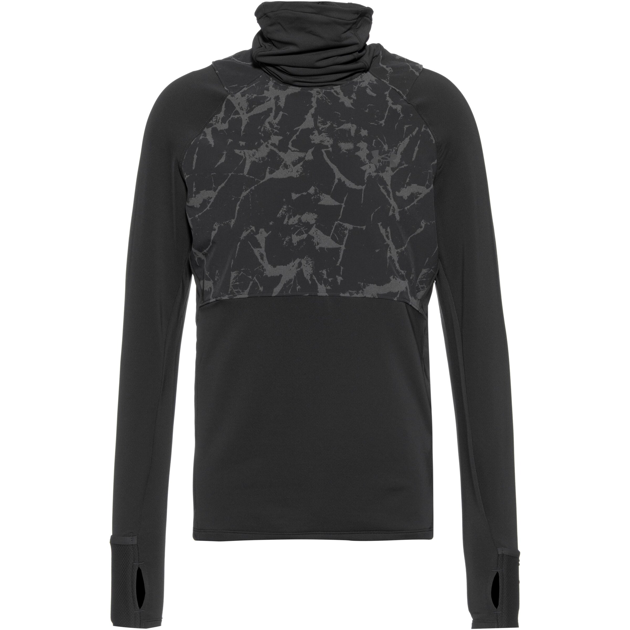 UNDER ARMOUR Funktionsshirt 'Outrun' in Schwarz: Vorderseite