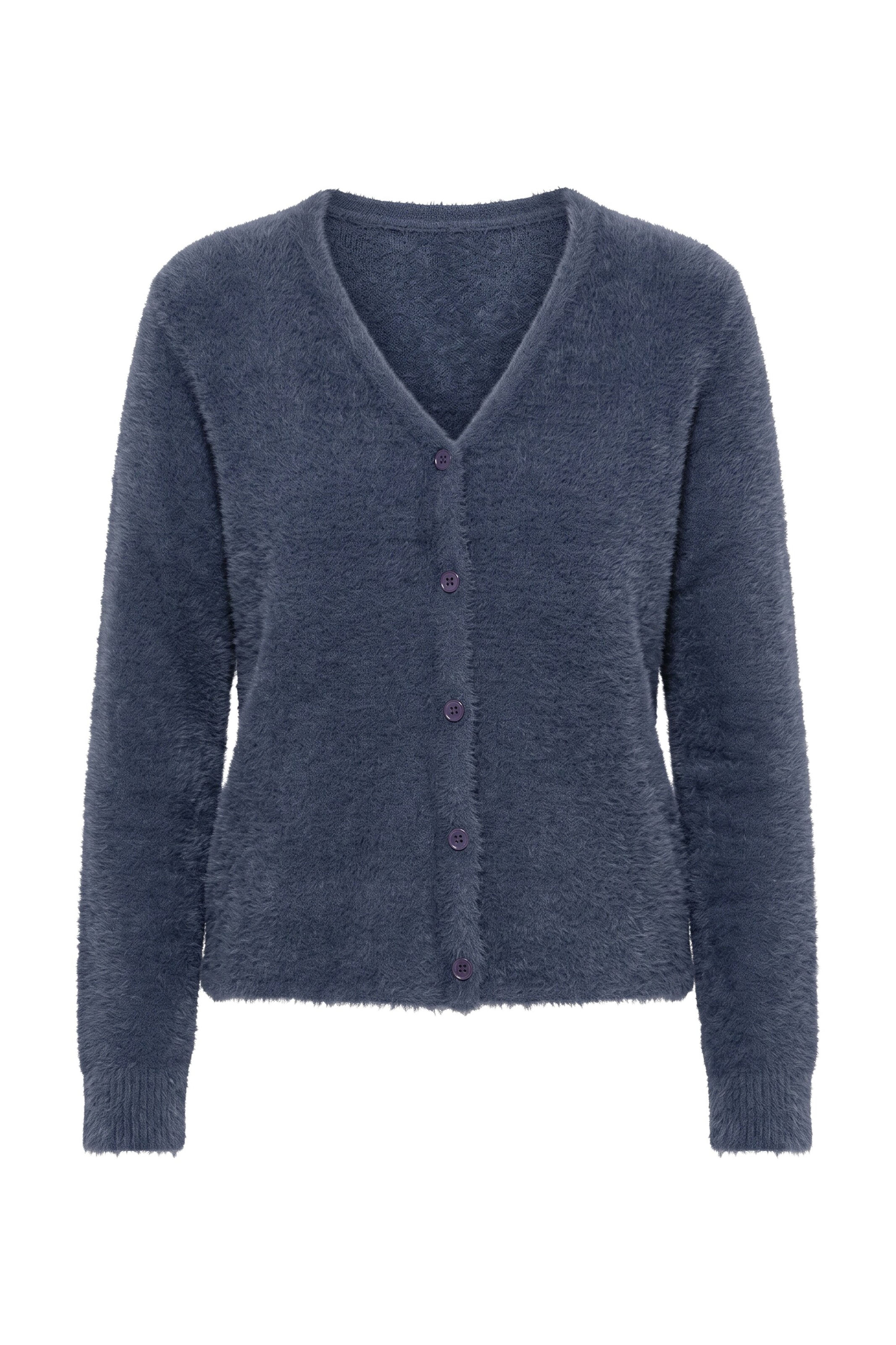 MIAMODA Knit cardigan in Blue: front