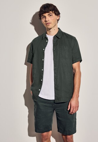 Street One MEN Regular Fit Hemd in Grün: Vorderseite