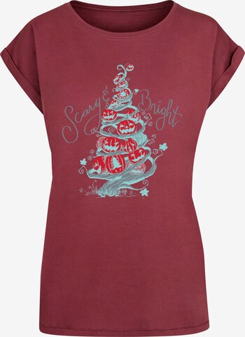 ABSOLUTE CULT T-Shirt 'The Nightmare Before Christmas - Scary And Bright' in Rot: predná strana