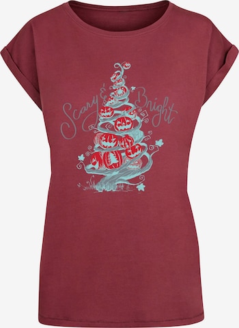 ABSOLUTE CULT Shirt 'The Nightmare Before Christmas - Scary And Bright' in Red: front