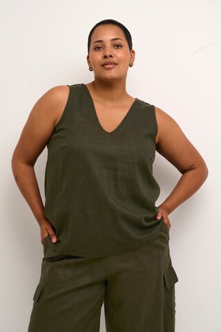 KAFFE CURVE Top 'Mille' in Green: front