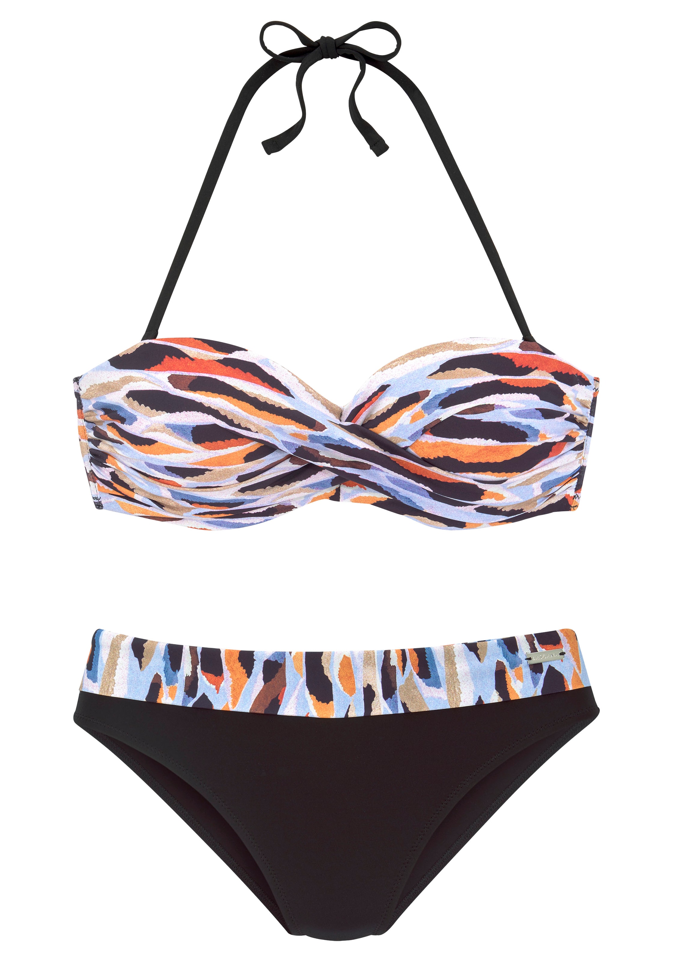 LASCANA Bandeau Bikini in Black: front