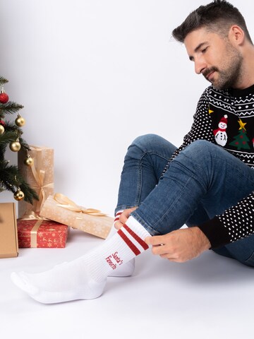 Occulto Athletic Socks 'Rudolph' in White