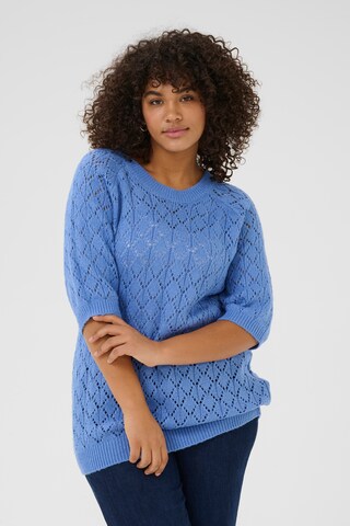 KAFFE CURVE - Pullover 'KCMika' em azul: frente