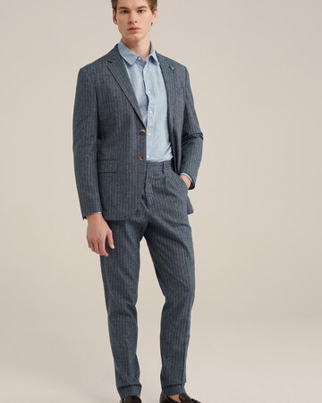 WE Fashion Slim fit Button Up Shirt in Blue