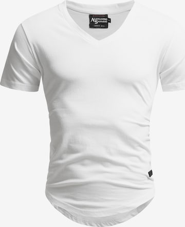 Alessandro Salvarini Shirt in Wit: voorkant