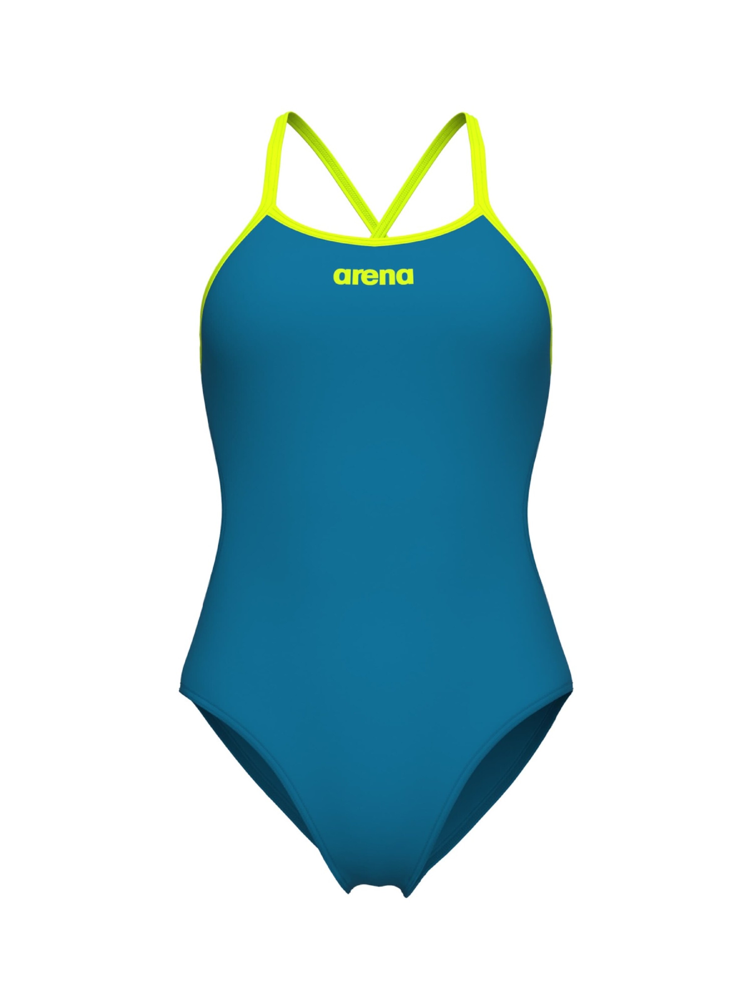 ARENA Bustier Badeanzug 'TIE BACK SOLID' in Grün: Vorderseite