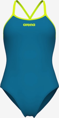 ARENA Bustier Badeanzug 'TIE BACK SOLID' in Grün: Vorderseite