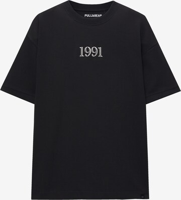 Tricou de la Pull&Bear pe negru: față