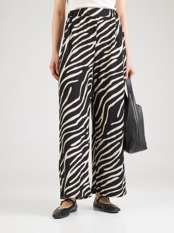 Hailys Szeroka nogawka Spodnie 'LG P TR Pe44rry' w kolorze czarny: przód