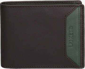 Portamonete 'Portafoglio Uomo Vera Pelle Lancetti Slim Compatto 12x9,5 cm' di Lancetti in marrone: frontale