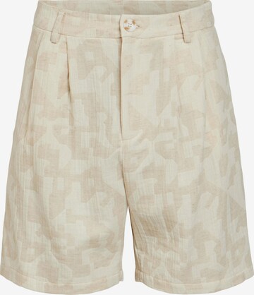 Loosefit Pantaloni con pieghe 'Katrin' di OBJECT in beige: frontale