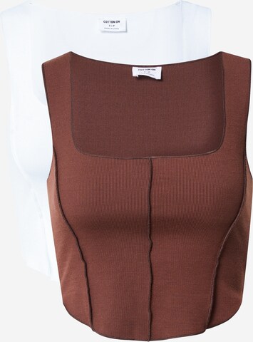 Haut 'BLAIR' Cotton On en marron : devant