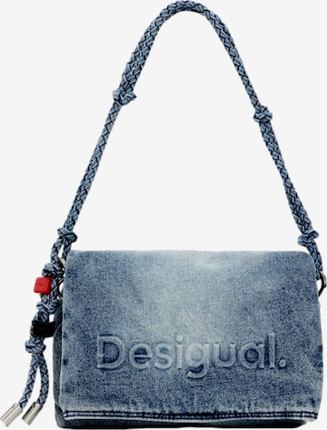 Desigual Käsilaukku 'Half Logo Denim' värissä sininen: etupuoli