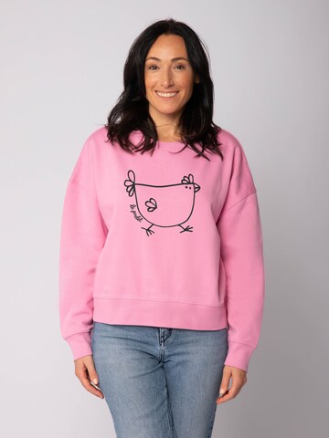 Felpa 'Le poulet ' di Watapparel in rosa: frontale