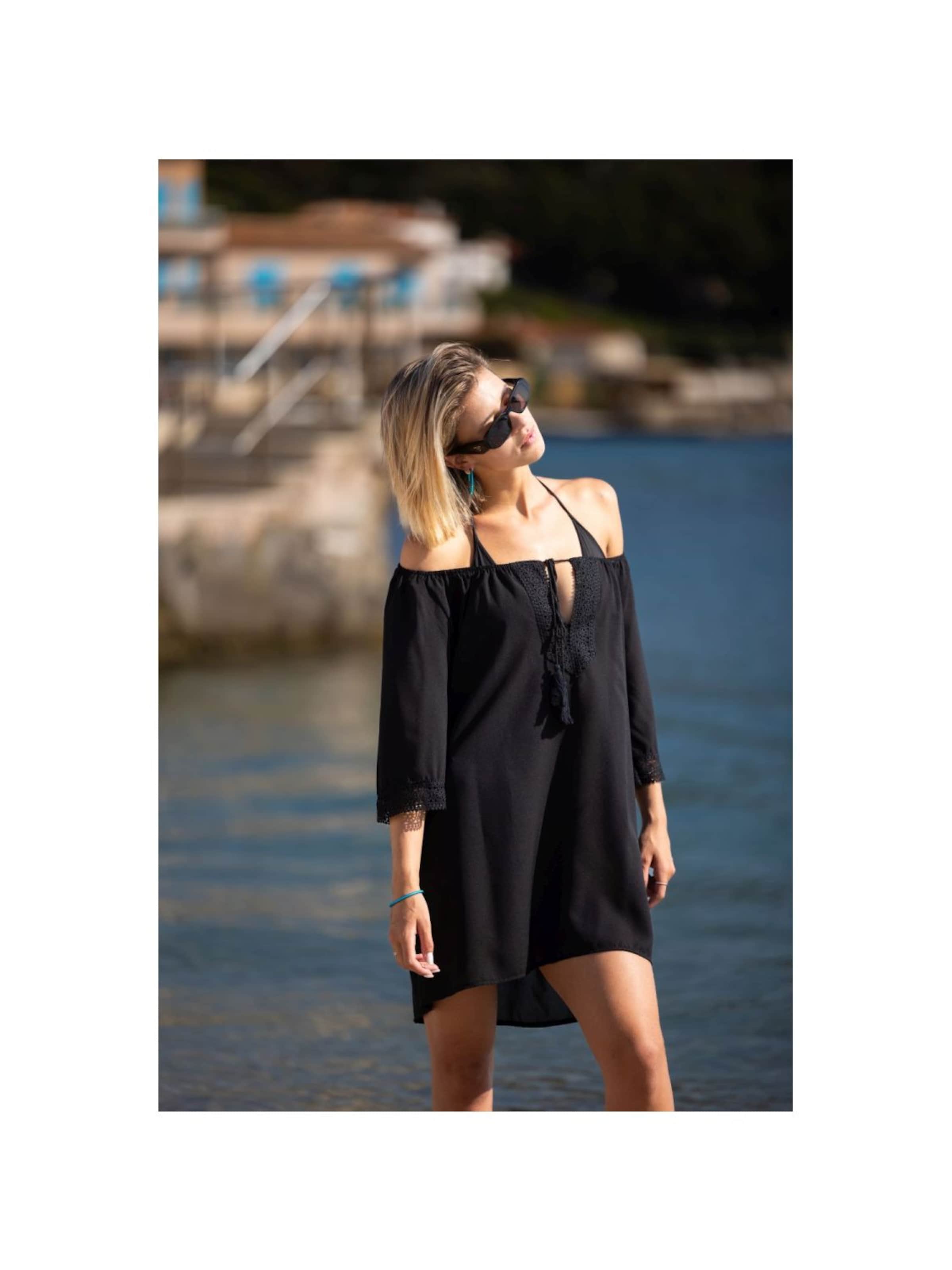 Abito da spiaggia 'Ines' di alberto cabale in nero