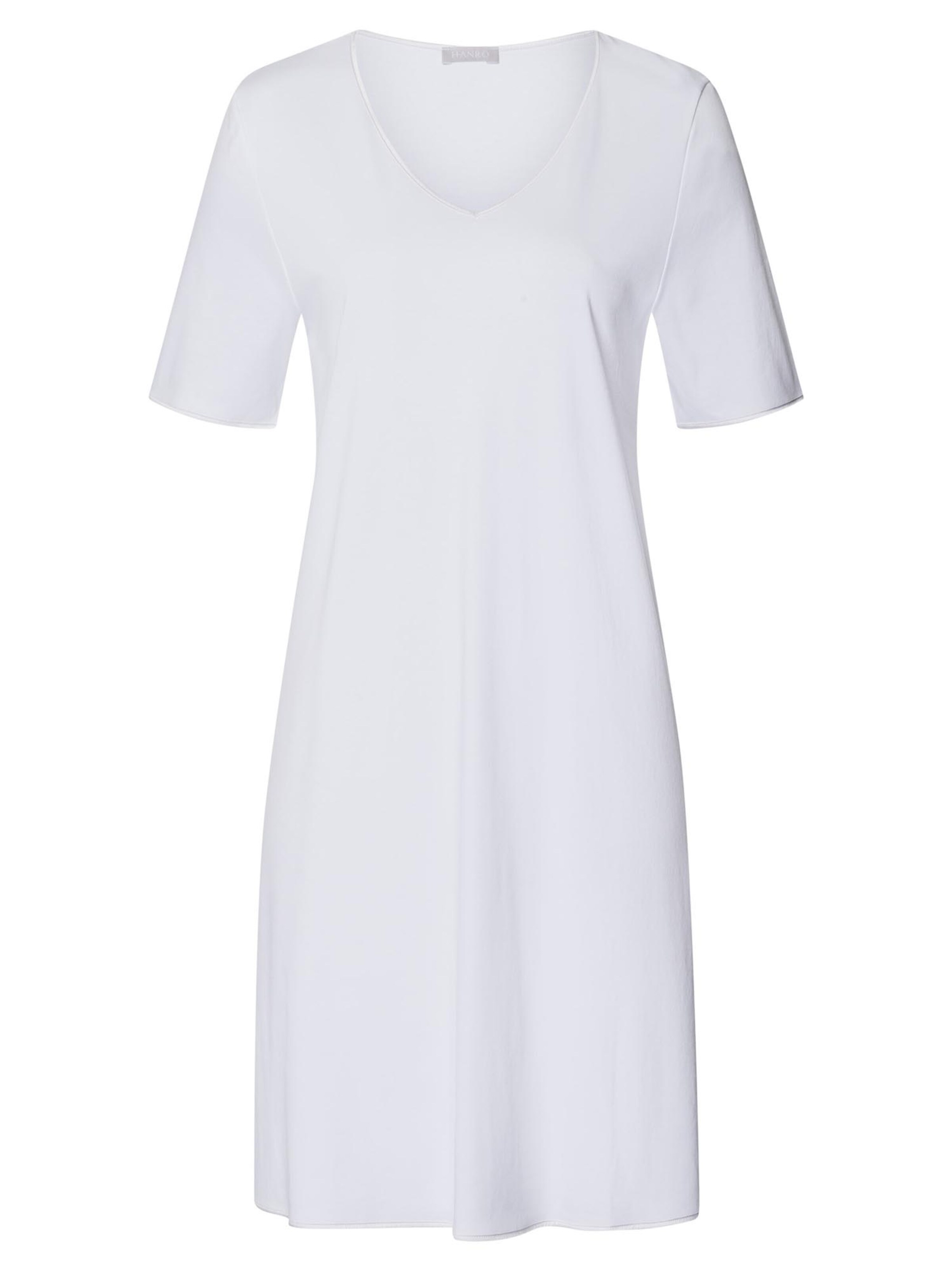 Hanro Nightgown 'Cotton Silk' in White: front