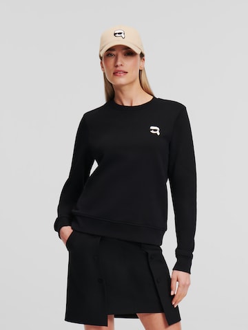Felpa ' IKON ' di Karl Lagerfeld in nero: frontale