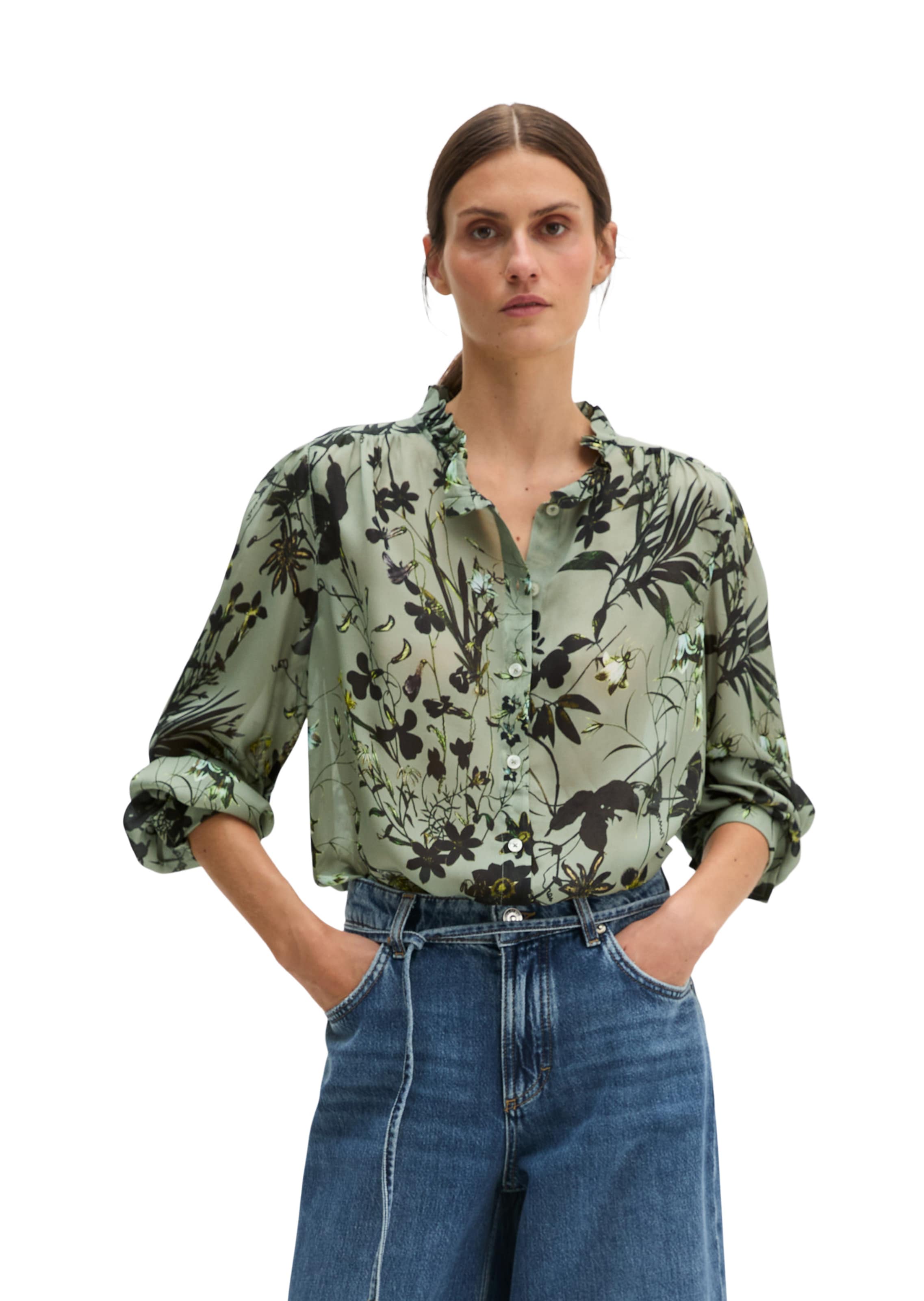 Marc O'Polo Bluse in Grün: Vorderseite