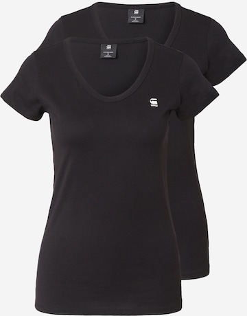 G-STAR Tričko - Čierna: predná strana