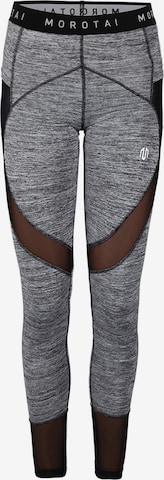 Skinny Pantalon de sport MOROTAI en gris : devant