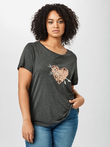 ABOUT YOU Curvy Shirt 'Abby Shirt' in Grey: front