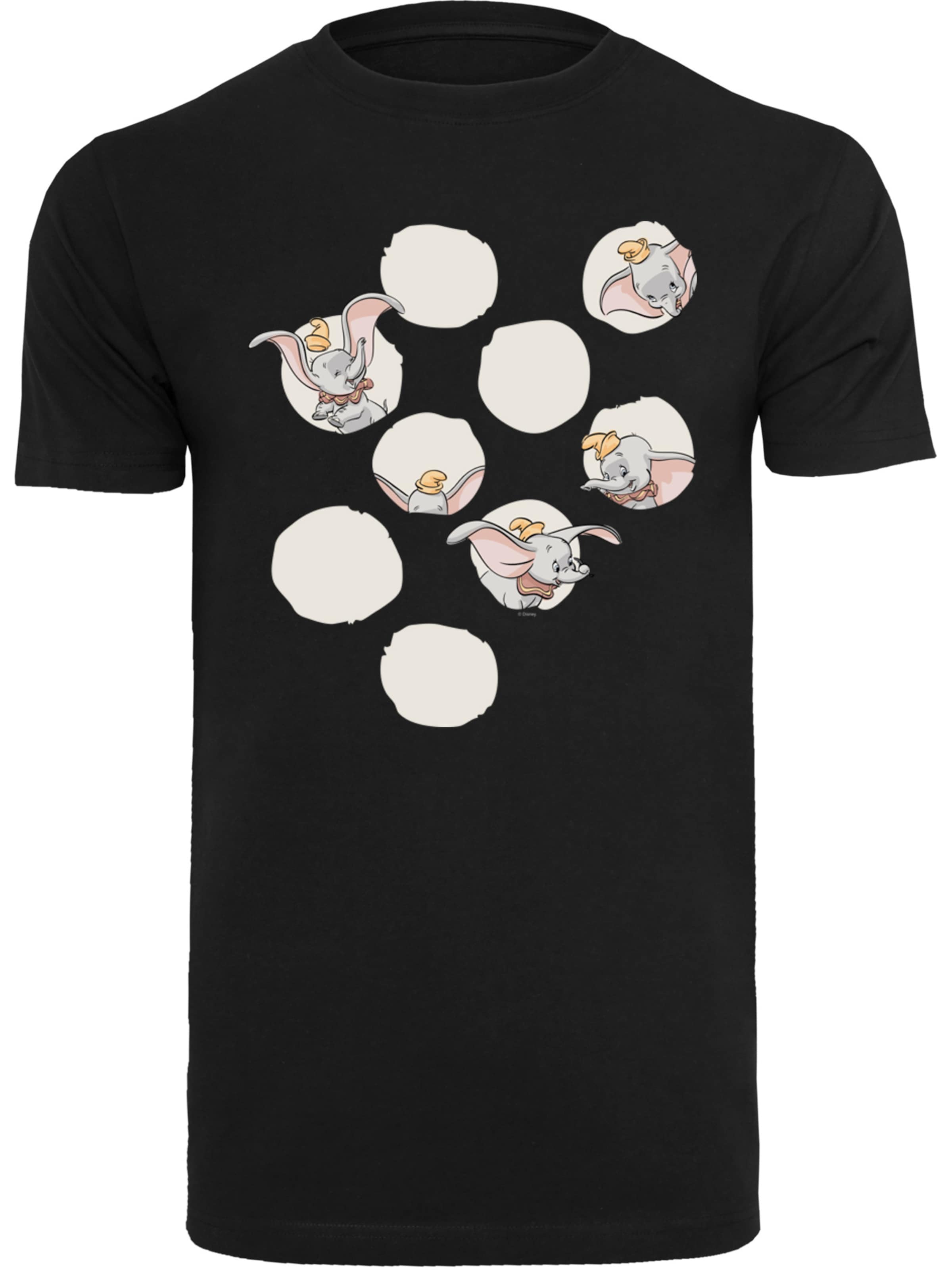 T-Shirt 'Disney Dumbo Peekaboo' F4NT4STIC en noir : devant