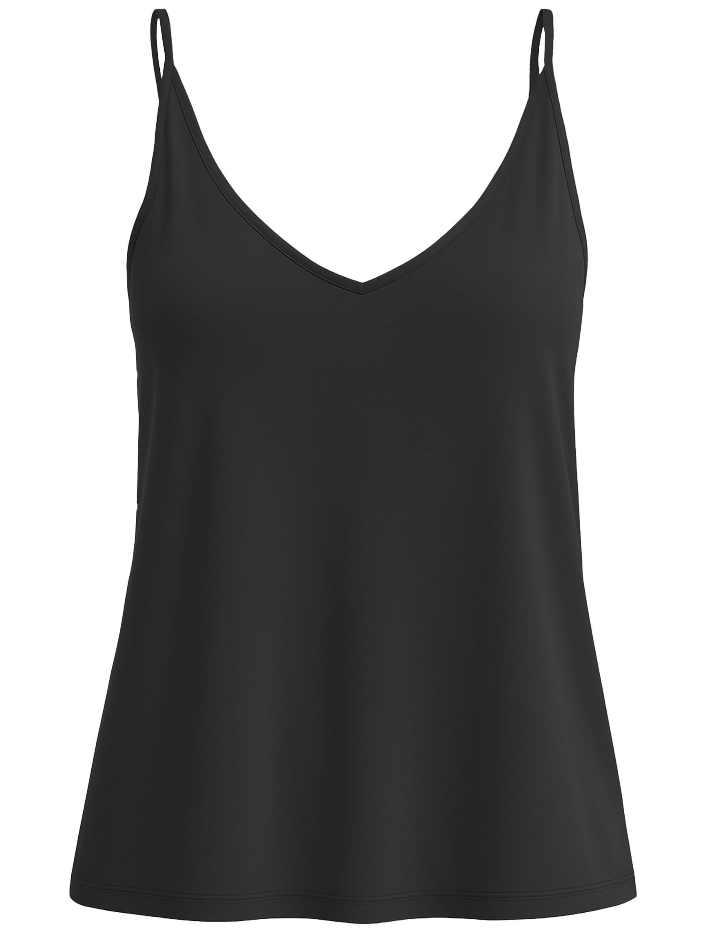 Vivisence Schlafshirt '2200'‌‌‌‌‌‌‌‌ in Schwarz: Vorderseite