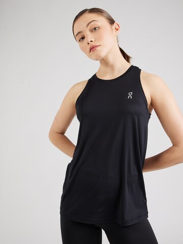 On Sports top in Black: front